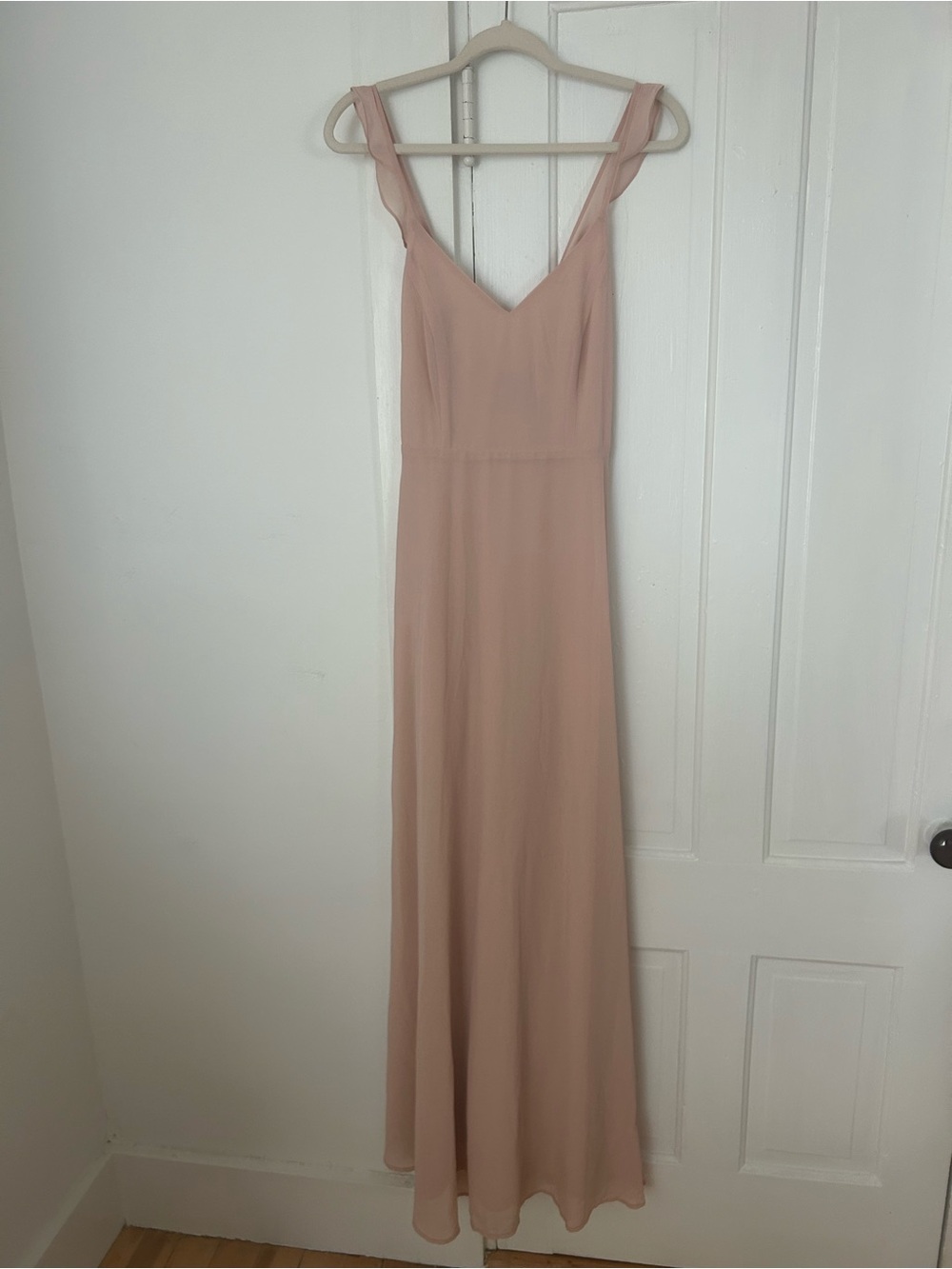 Lulu's Dusty Rose V-Neck Maxi Dress